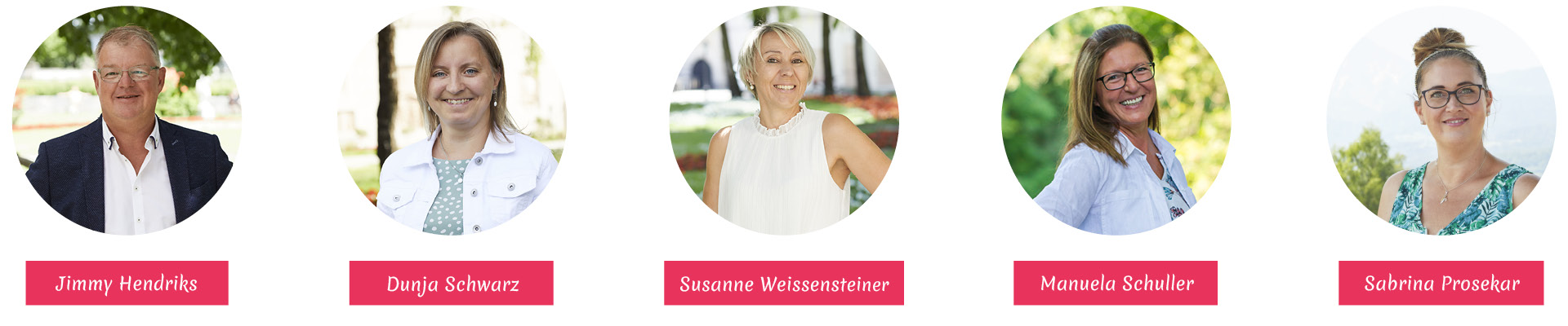 Fotos und Namen vom Werbemittelteam der Büro Handel